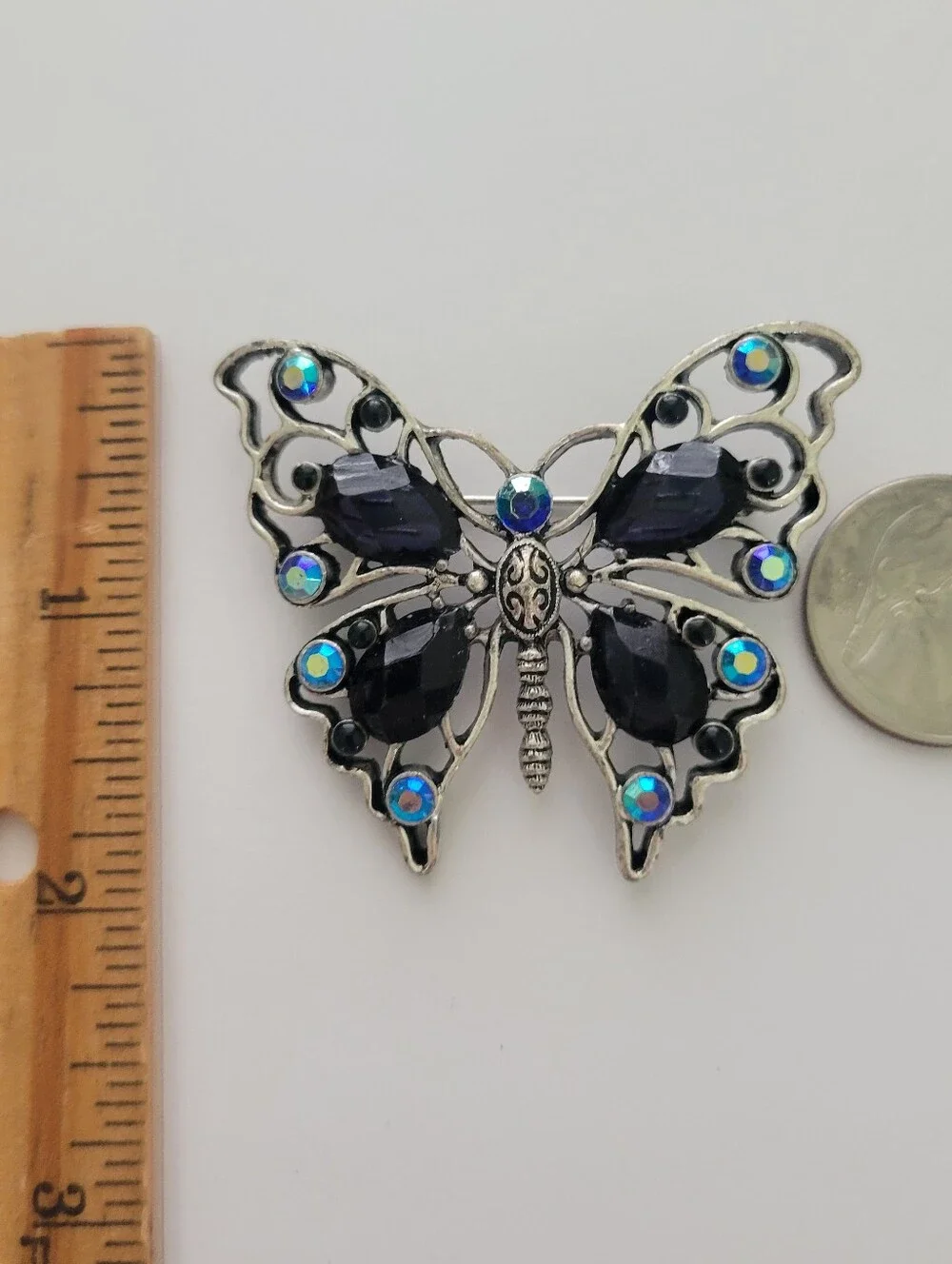 1928 rhinestone butterfly